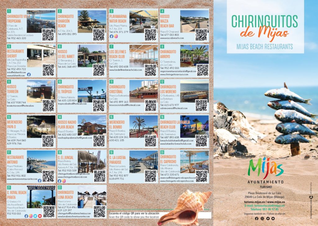 Poster de chiringuitos para comer en Mijas